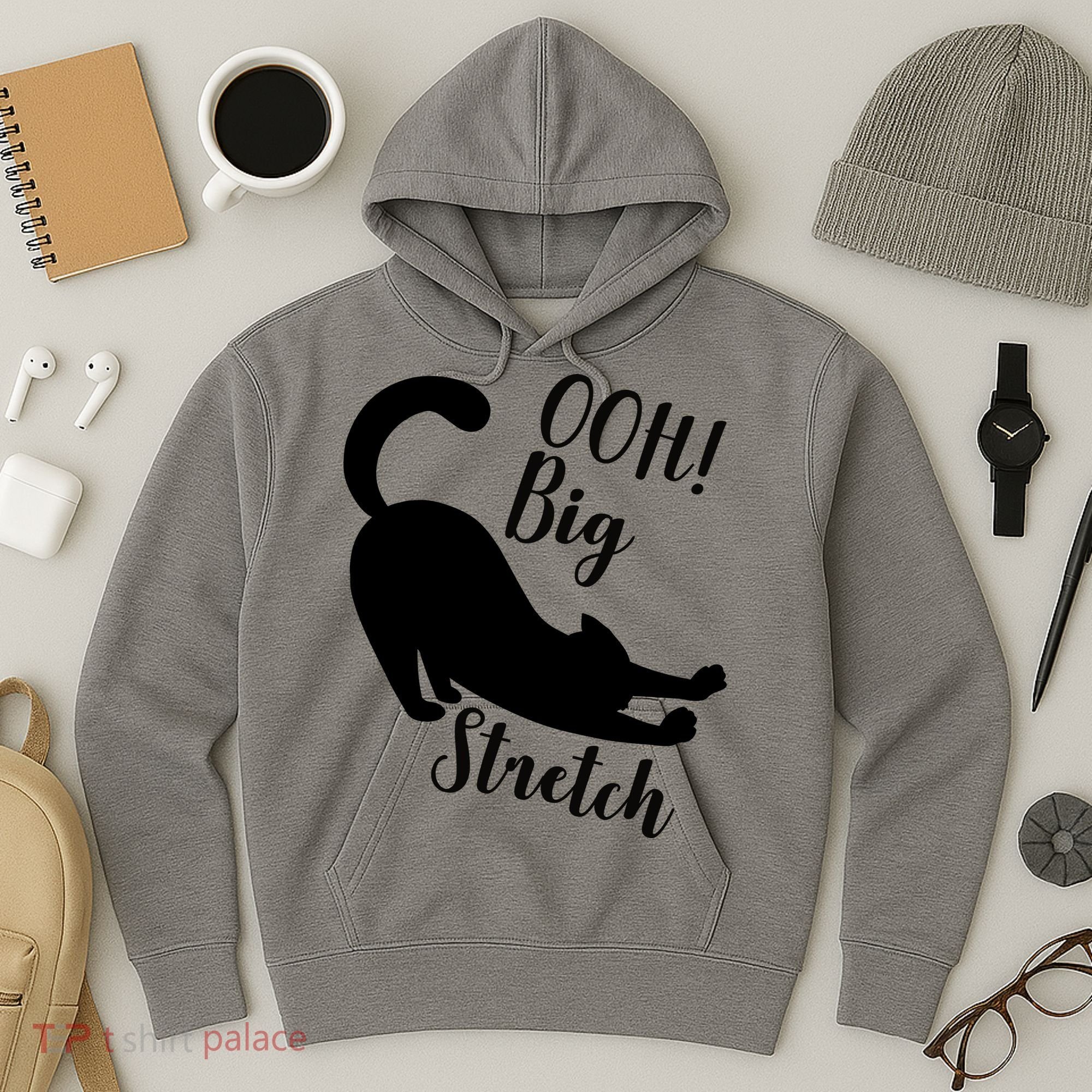 Big Stretch Funny Cat Lover Hoodie