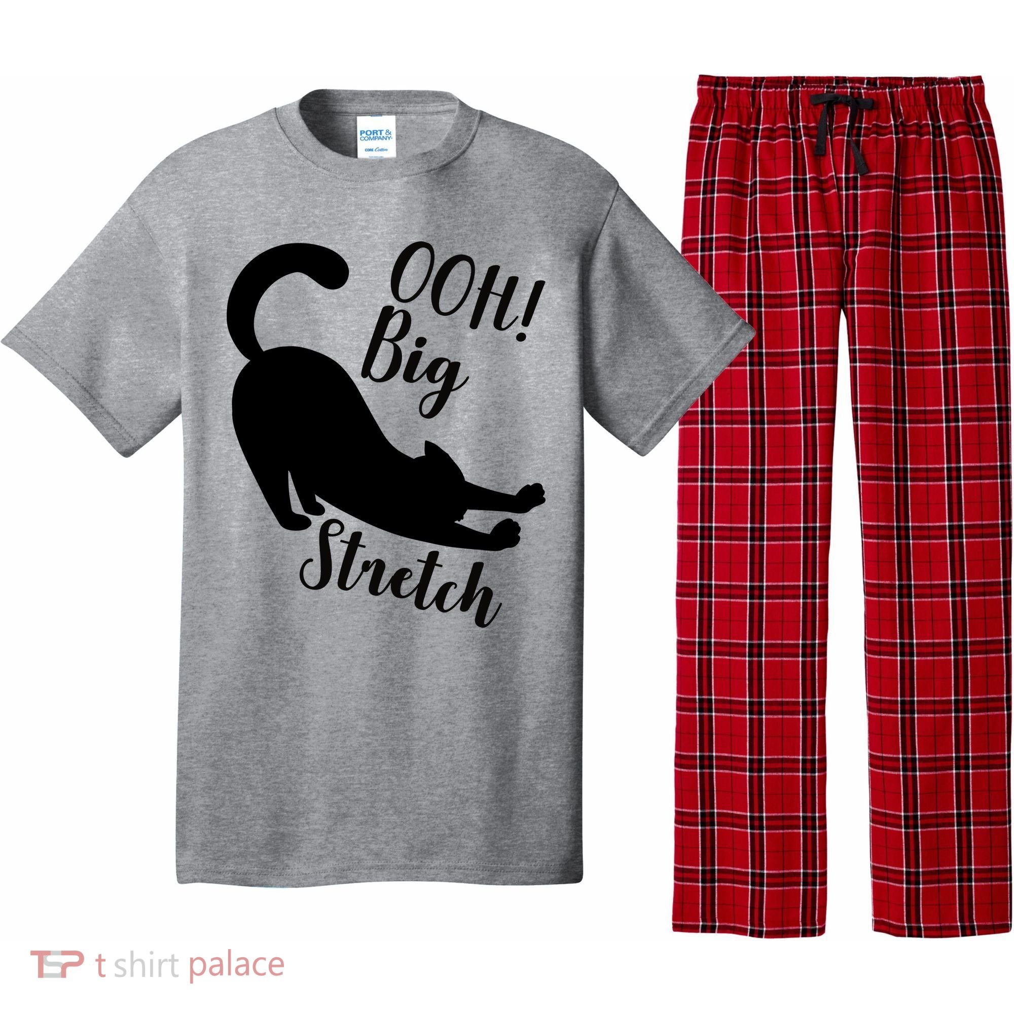 Big Stretch Funny Cat Lover Pajama Set