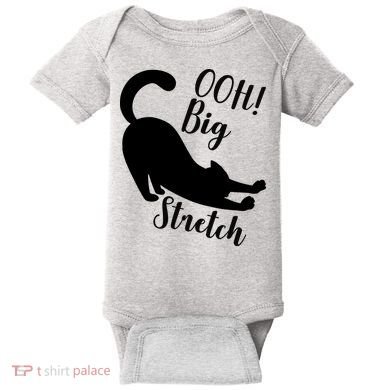 Big Stretch Funny Cat Lover Baby Bodysuit