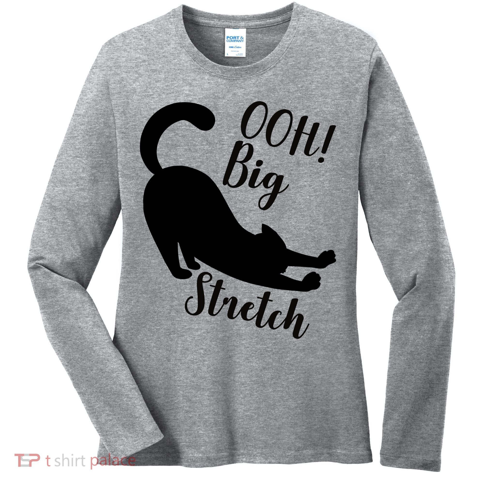 Big Stretch Funny Cat Lover Women's Long Sleeve Shirt