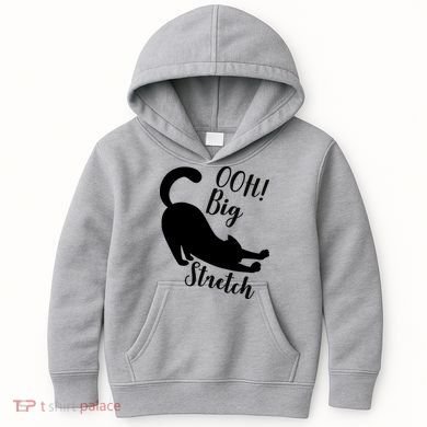 Big Stretch Funny Cat Lover Kids Hoodie