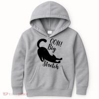 Big Stretch Funny Cat Lover Kids Hoodie thumb 0