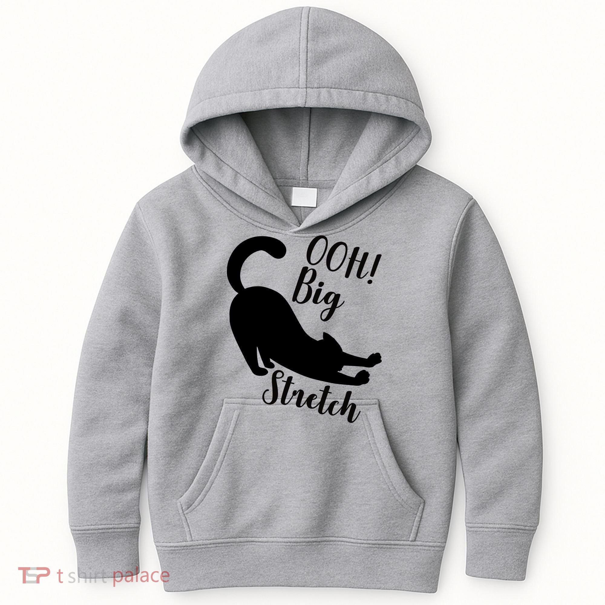 Big Stretch Funny Cat Lover Kids Hoodie