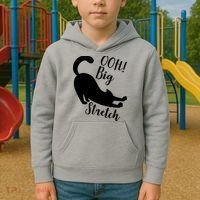 Big Stretch Funny Cat Lover Kids Hoodie thumb 2
