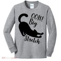 Big Stretch Funny Cat Lover Kids Long Sleeve Shirt thumb 0
