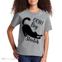 Big Stretch Funny Cat Lover Kids T-Shirt thumb 2