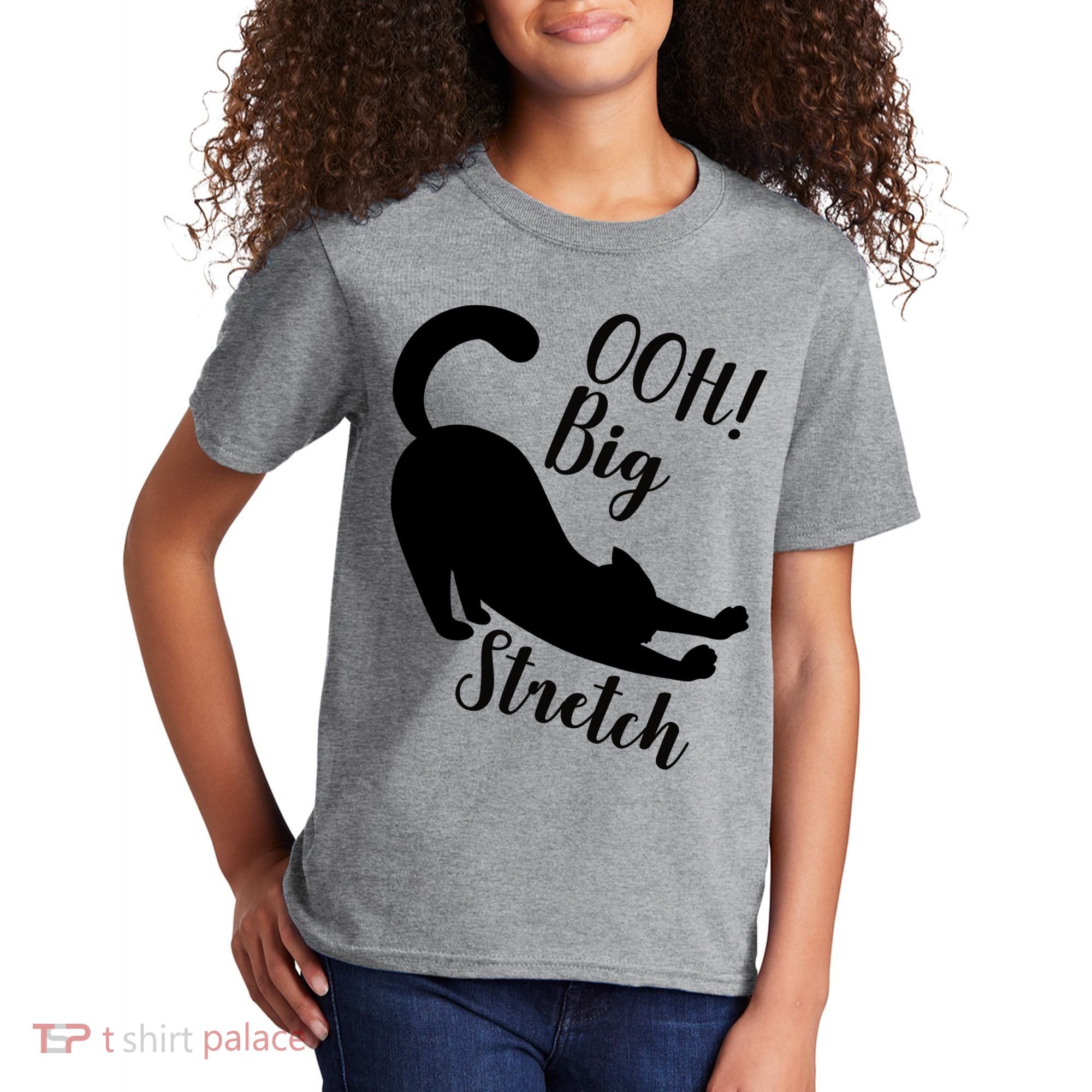 Big Stretch Funny Cat Lover Kids T-Shirt