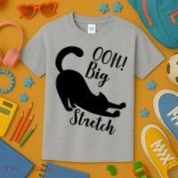 Big Stretch Funny Cat Lover Kids T-Shirt thumb 3