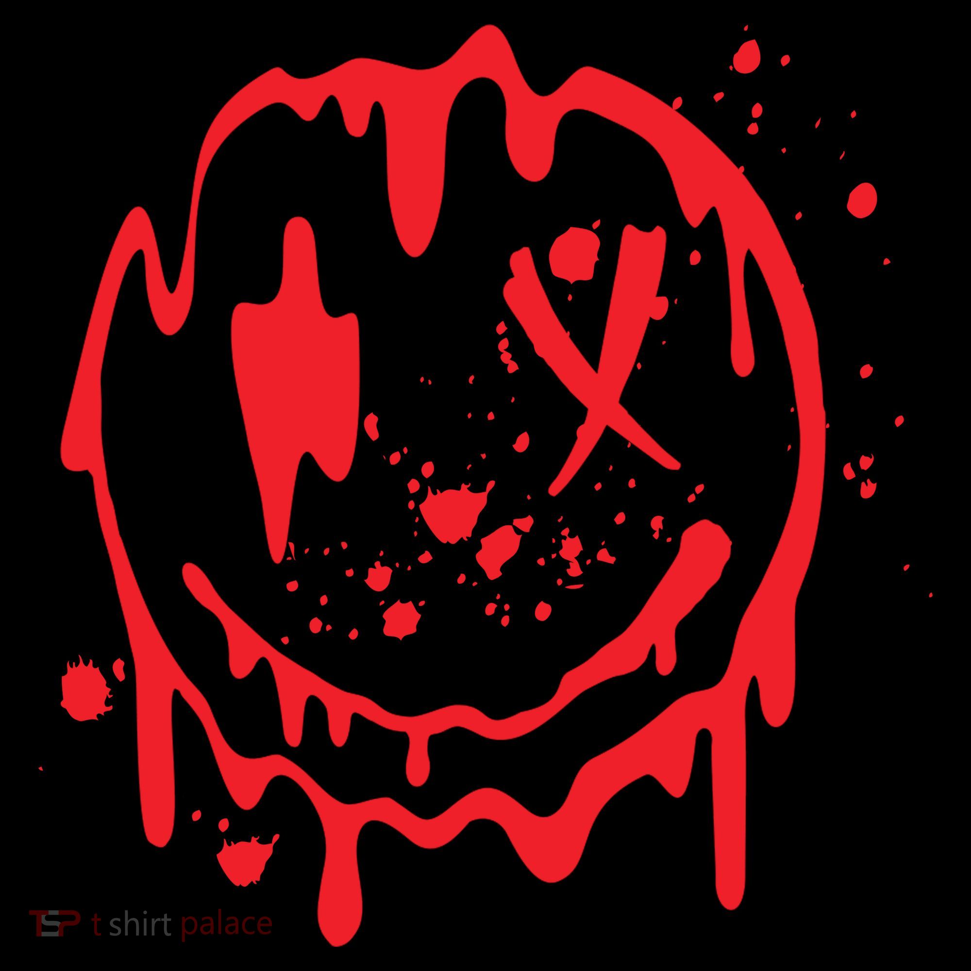 Bloody Smiling Face Splatter Graphic Sweatshirt