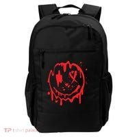 Bloody Smiling Face Splatter Graphic Backpack thumb 0