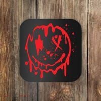 Bloody Smiling Face Splatter Graphic Coaster thumb 0