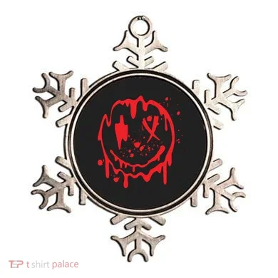 Bloody Smiling Face Splatter Graphic Ornament