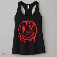 Bloody Smiling Face Splatter Graphic Women's Tank Top thumb 3