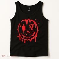 Bloody Smiling Face Splatter Graphic Tank Top thumb 2