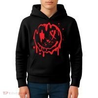 Bloody Smiling Face Splatter Graphic Kids Hoodie thumb 4