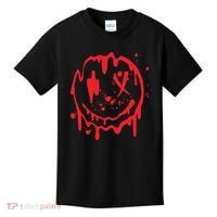 Bloody Smiling Face Splatter Graphic Kids T-Shirt thumb 0