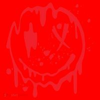 Bloody Smiling Face Splatter Graphic Santa Hat thumb 1