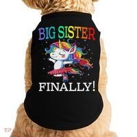 Big Sister Finally Unicorn Unicorn  Doggie Tank thumb 0
