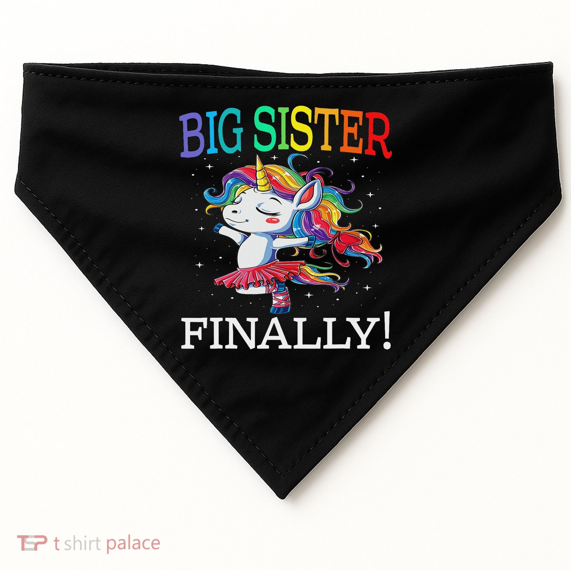 Big Sister Finally Unicorn Unicorn  USA-Made Doggie Bandana