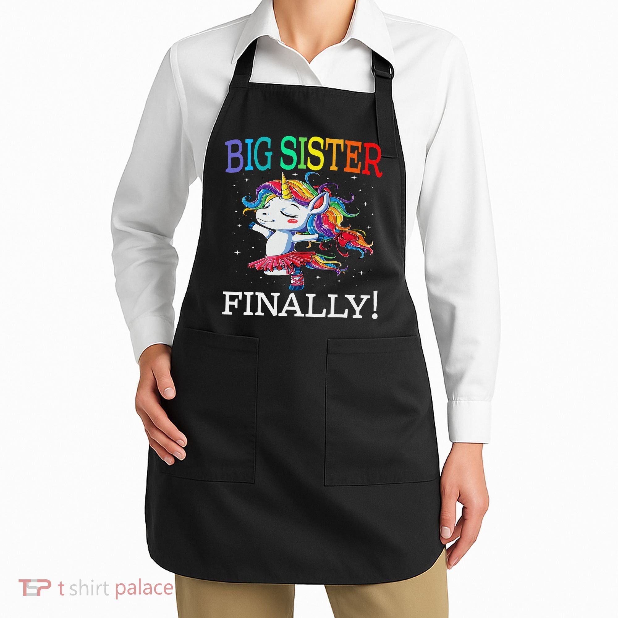 Big Sister Finally Unicorn Unicorn  Apron