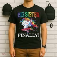 Big Sister Finally Unicorn Unicorn  T-Shirt thumb 6