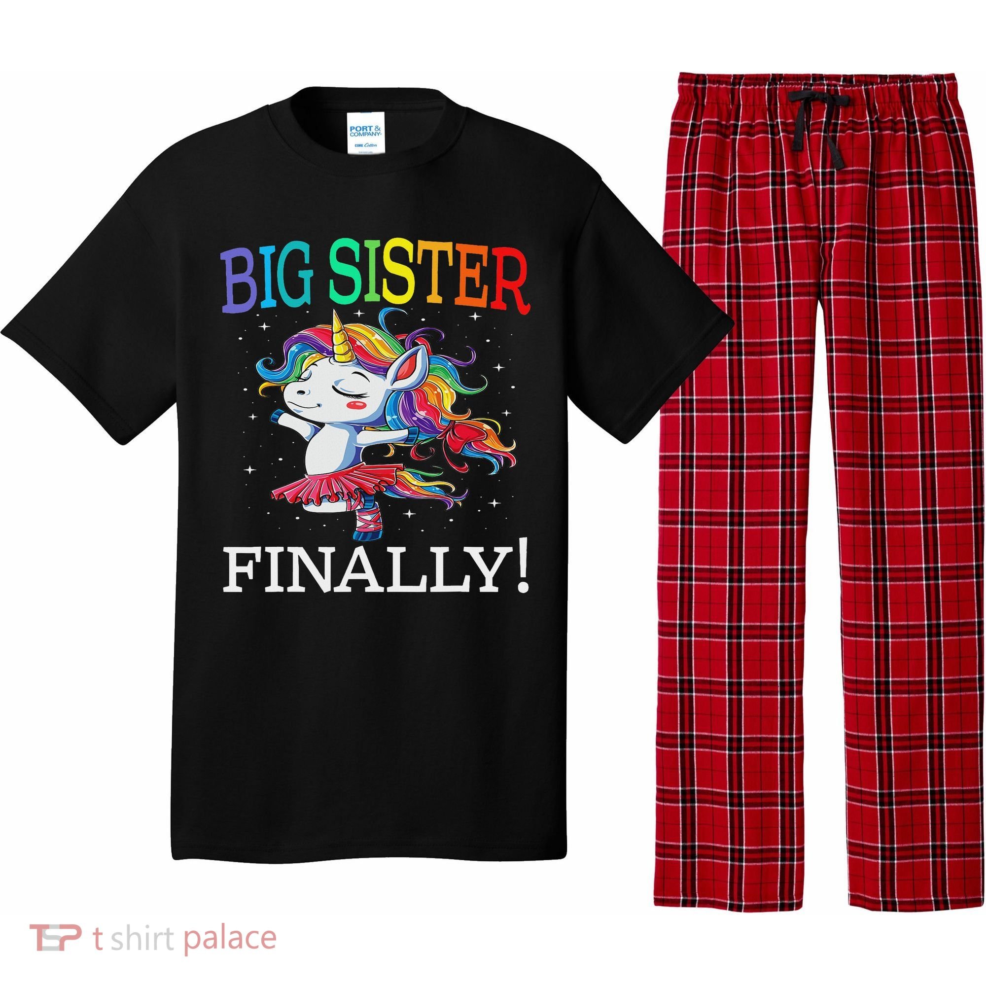 Big Sister Finally Unicorn Unicorn  Pajama Set