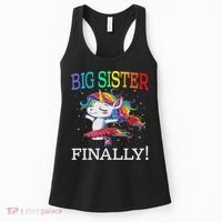 Big Sister Finally Unicorn Unicorn  Women's Tank Top thumb 0