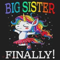 Big Sister Finally Unicorn Unicorn  Hat thumb 2