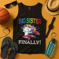Big Sister Finally Unicorn Unicorn  Tank Top thumb 4