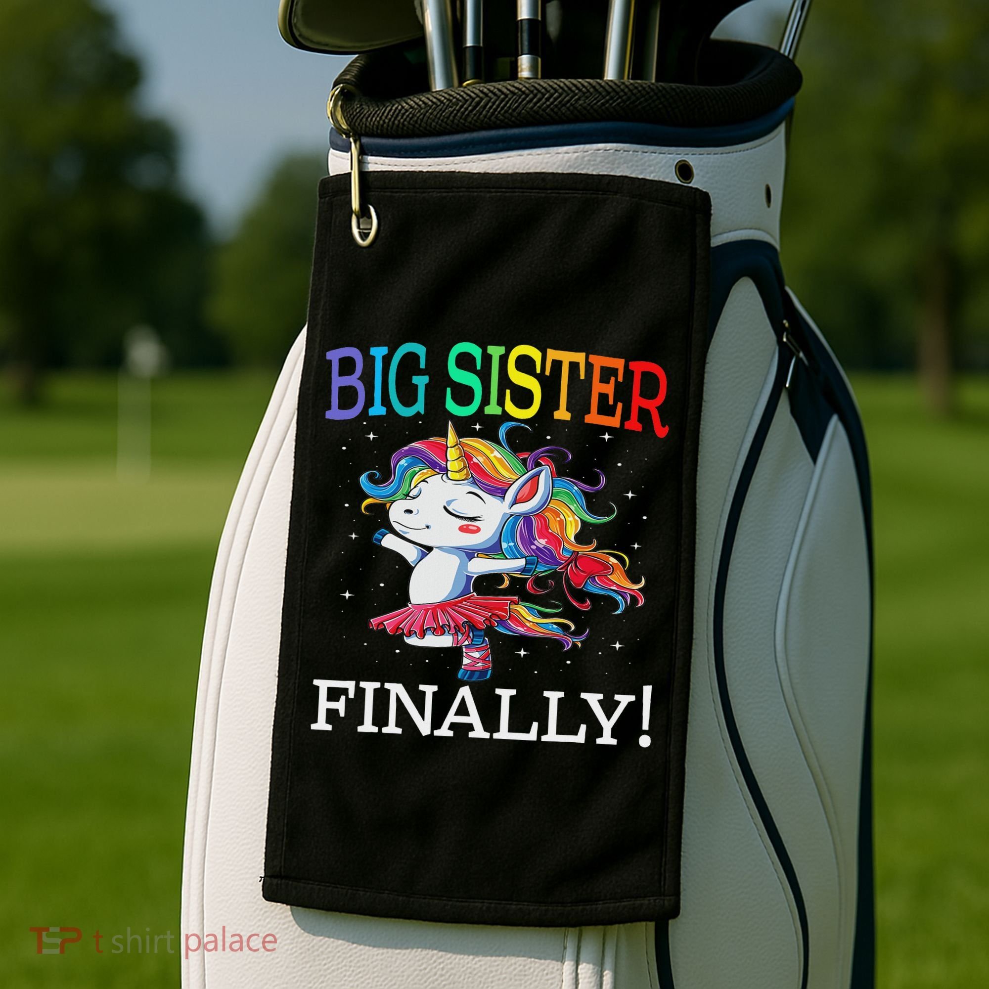Big Sister Finally Unicorn Unicorn  Golf Towel