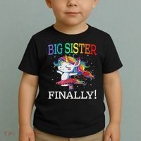 Big Sister Finally Unicorn Unicorn  Toddler T-Shirt thumb 2