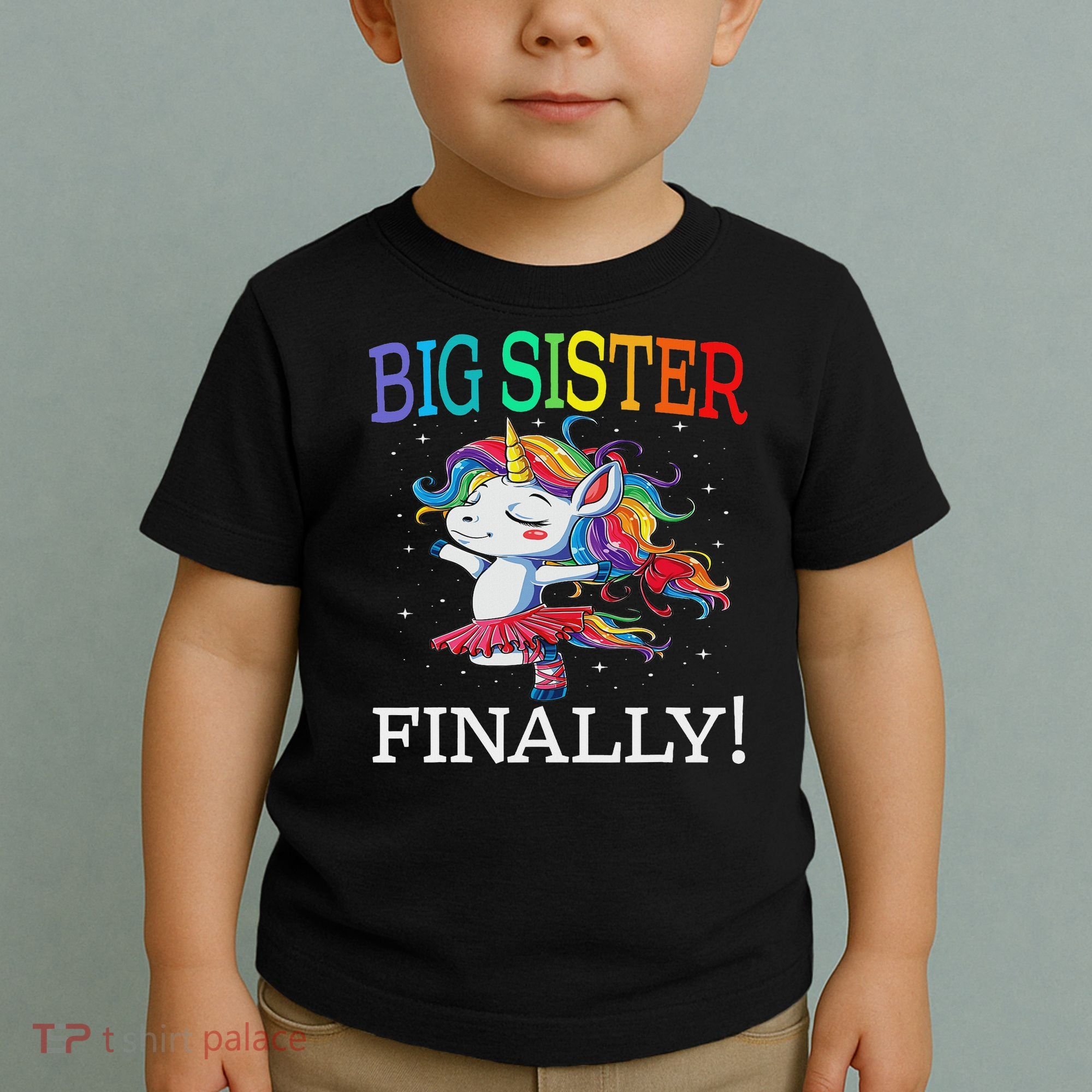 Big Sister Finally Unicorn Unicorn  Toddler T-Shirt