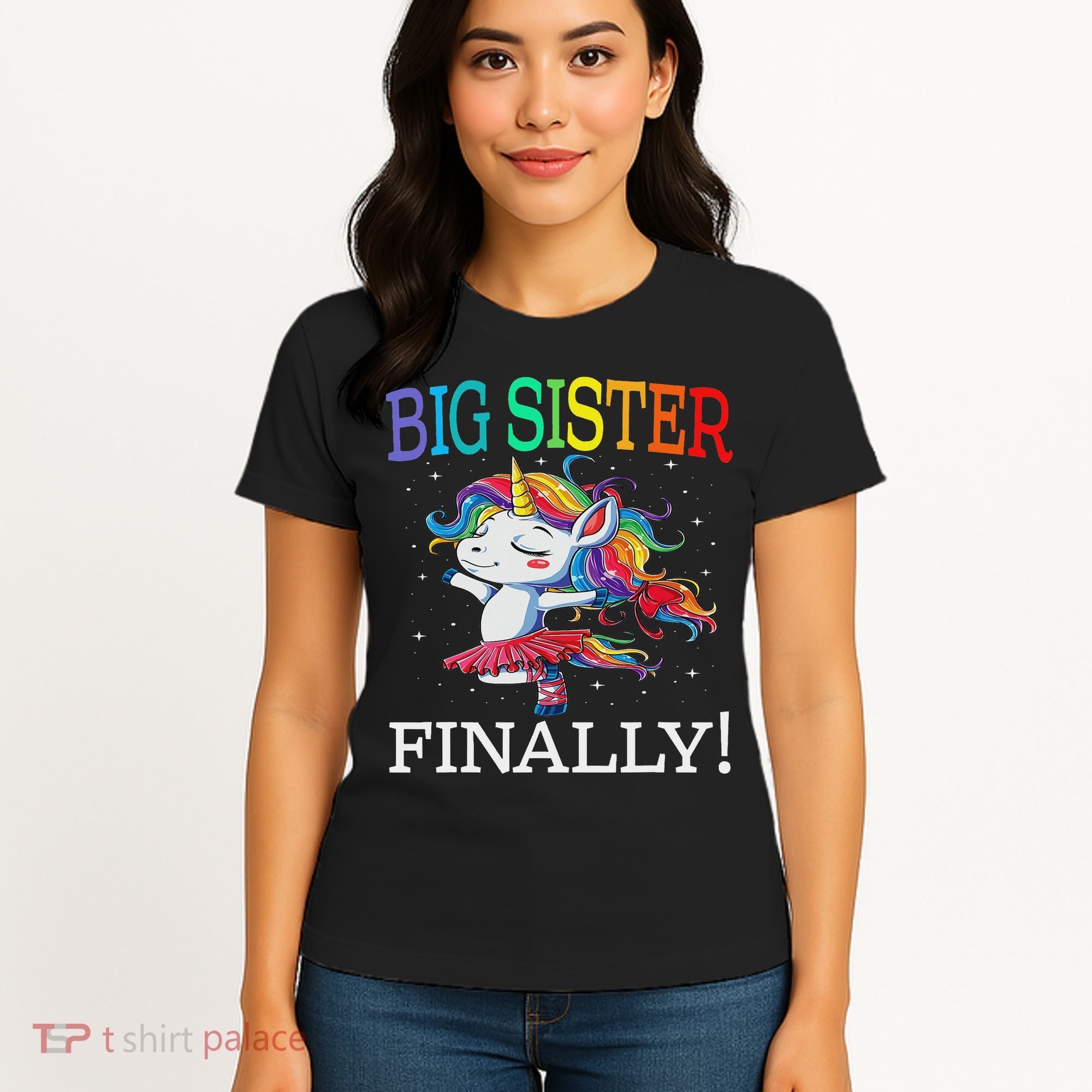 Big Sister Finally Unicorn Unicorn  Women's T-Shirt