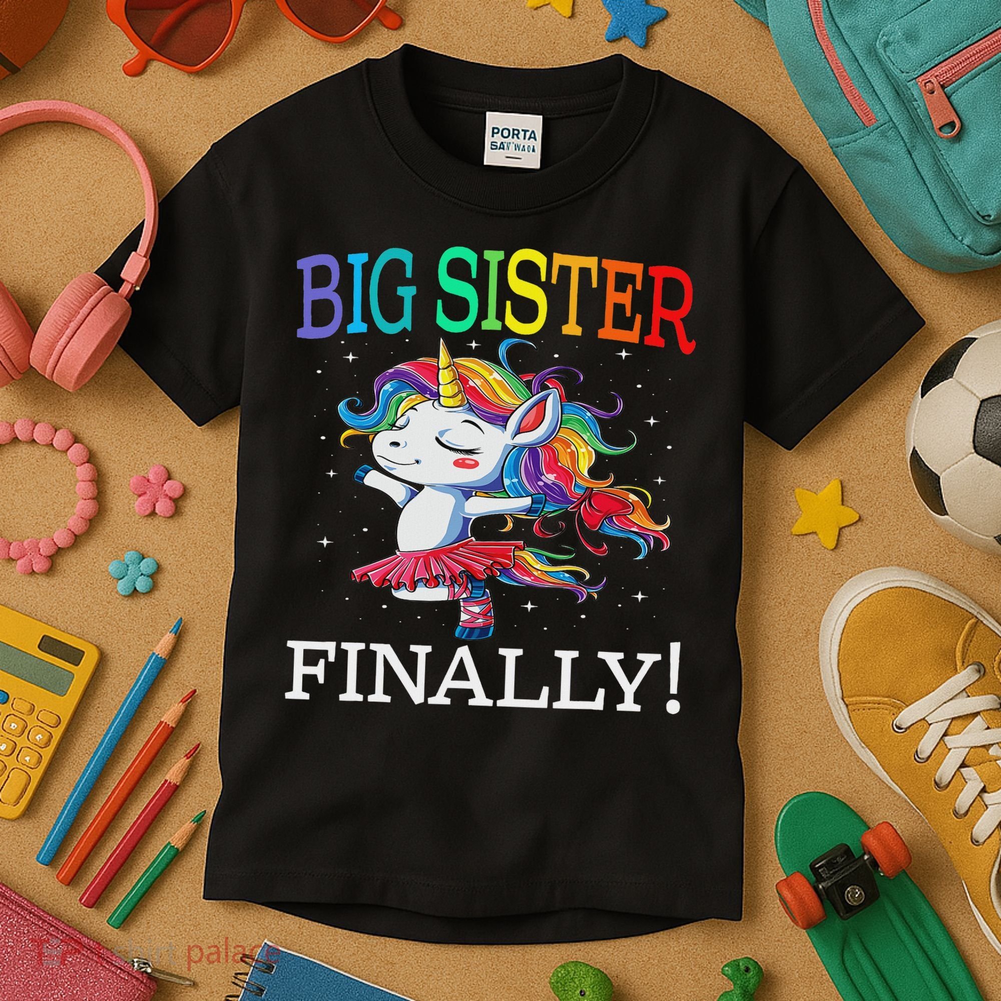 Big Sister Finally Unicorn Unicorn  Kids T-Shirt