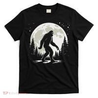 Bigfoot Sasquatch Full Moon Forest Graphic Funny Big Foot T-Shirt thumb 0