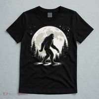 Bigfoot Sasquatch Full Moon Forest Graphic Funny Big Foot T-Shirt thumb 5