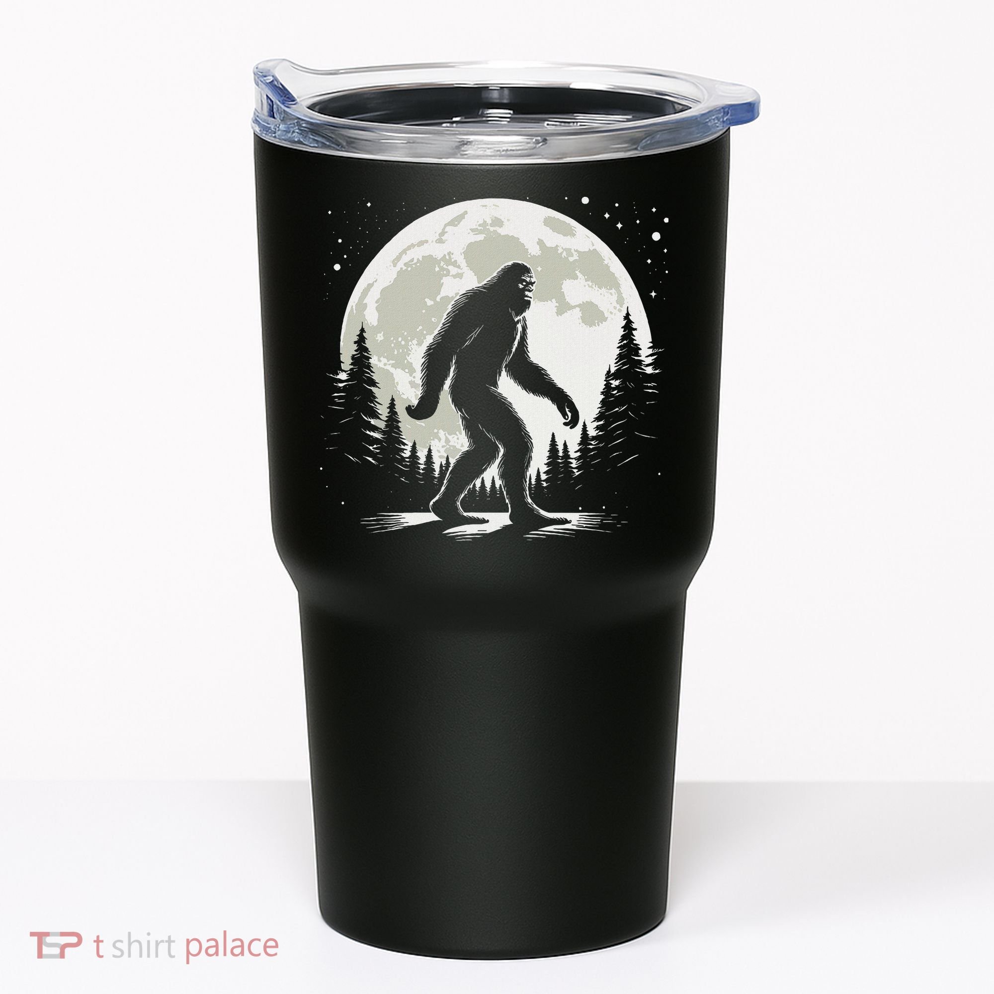 Bigfoot Sasquatch Full Moon Forest Graphic Funny Big Foot Tumbler