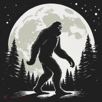 Bigfoot Sasquatch Full Moon Forest Graphic Funny Big Foot Tumbler thumb 3