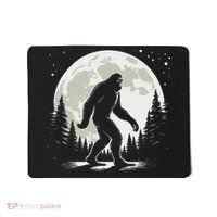 Bigfoot Sasquatch Full Moon Forest Graphic Funny Big Foot Mousepad thumb 0