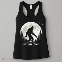 Bigfoot Sasquatch Full Moon Forest Graphic Funny Big Foot Women's Tank Top thumb 3