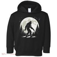 Bigfoot Sasquatch Full Moon Forest Graphic Funny Big Foot Toddler Hoodie thumb 0
