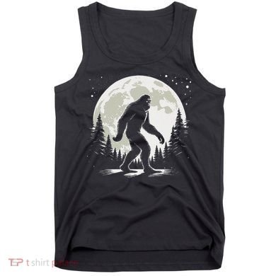 Bigfoot Sasquatch Full Moon Forest Graphic Funny Big Foot Tank Top