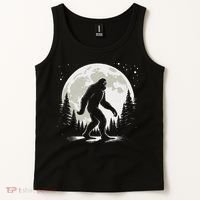 Bigfoot Sasquatch Full Moon Forest Graphic Funny Big Foot Tank Top thumb 2