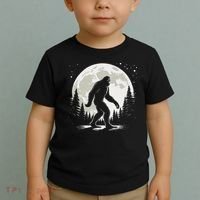 Bigfoot Sasquatch Full Moon Forest Graphic Funny Big Foot Toddler T-Shirt thumb 2