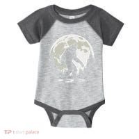 Bigfoot Sasquatch Full Moon Forest Graphic Funny Big Foot Infant Baby Jersey Bodysuit thumb 0
