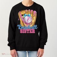 Baseball Sister Funny Baseball Ice Cream Drip Big Sister Women's Sweatshirt thumb 0