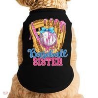 Baseball Sister Funny Baseball Ice Cream Drip Big Sister Doggie Tank thumb 0