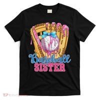 Baseball Sister Funny Baseball Ice Cream Drip Big Sister T-Shirt thumb 0