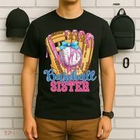 Baseball Sister Funny Baseball Ice Cream Drip Big Sister T-Shirt thumb 6