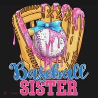 Baseball Sister Funny Baseball Ice Cream Drip Big Sister Women's Hoodie thumb 2